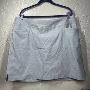 Lady Hagen Tummy Control Heather Gray Skort Skirt Plus Size‎ 20